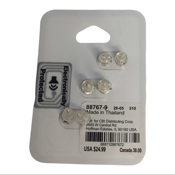 🎄 3-Set Sterling Silver Children’s Holiday Earrings - Picture 2 of 3